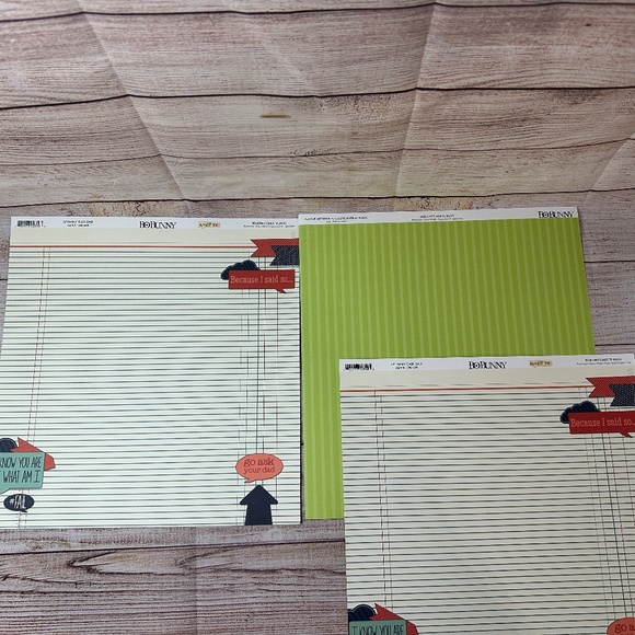 Bo Bunny "Family Is" 12x12 Scrapbook Paper - 22 Sheets with Bonus Brads - Picture 6 of 11